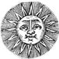 Immagine del Sole tratta dall’almanacco perpetuo di Rutilio Benincasa